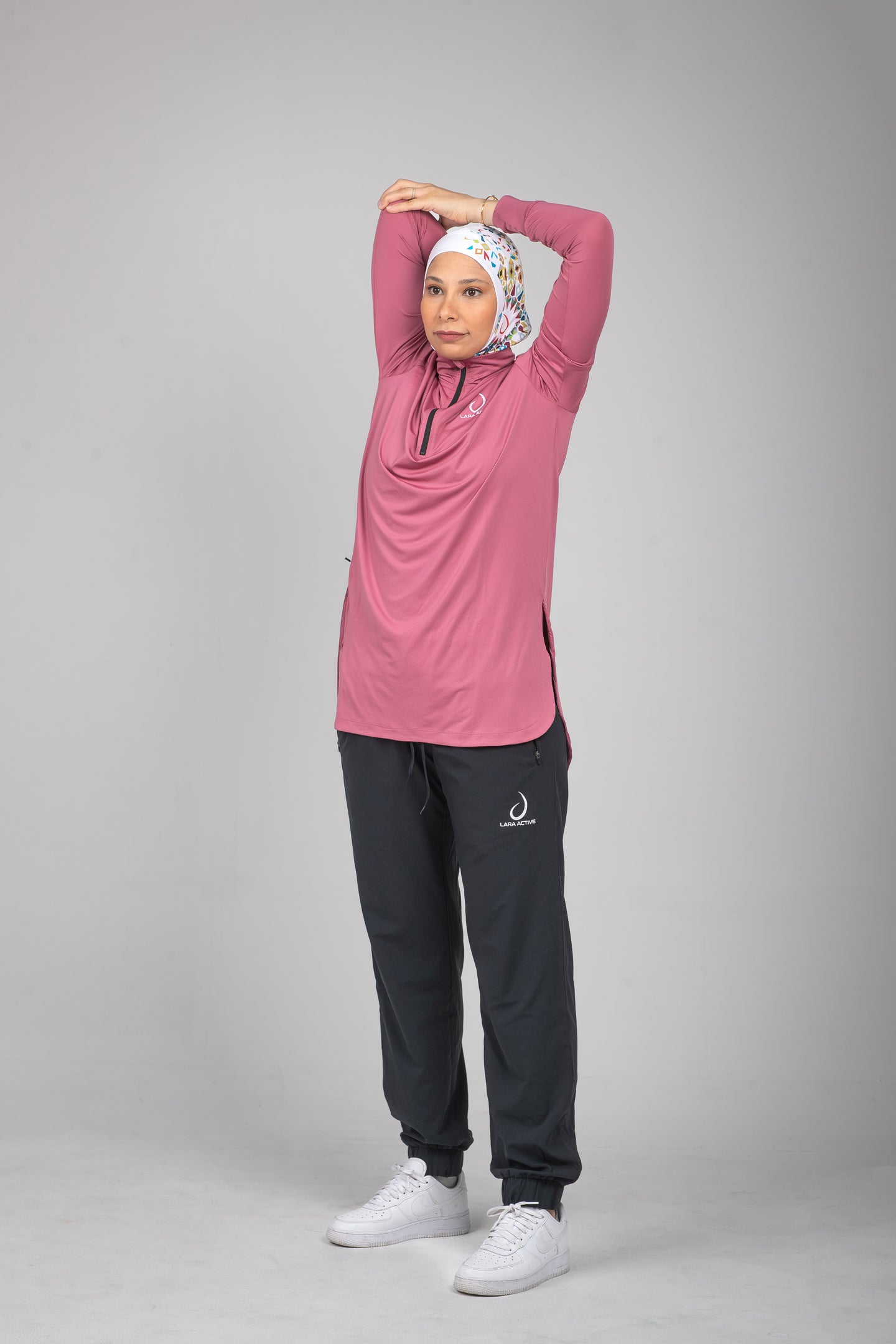 Lara Active Long Sleeve Zip Sports Tee