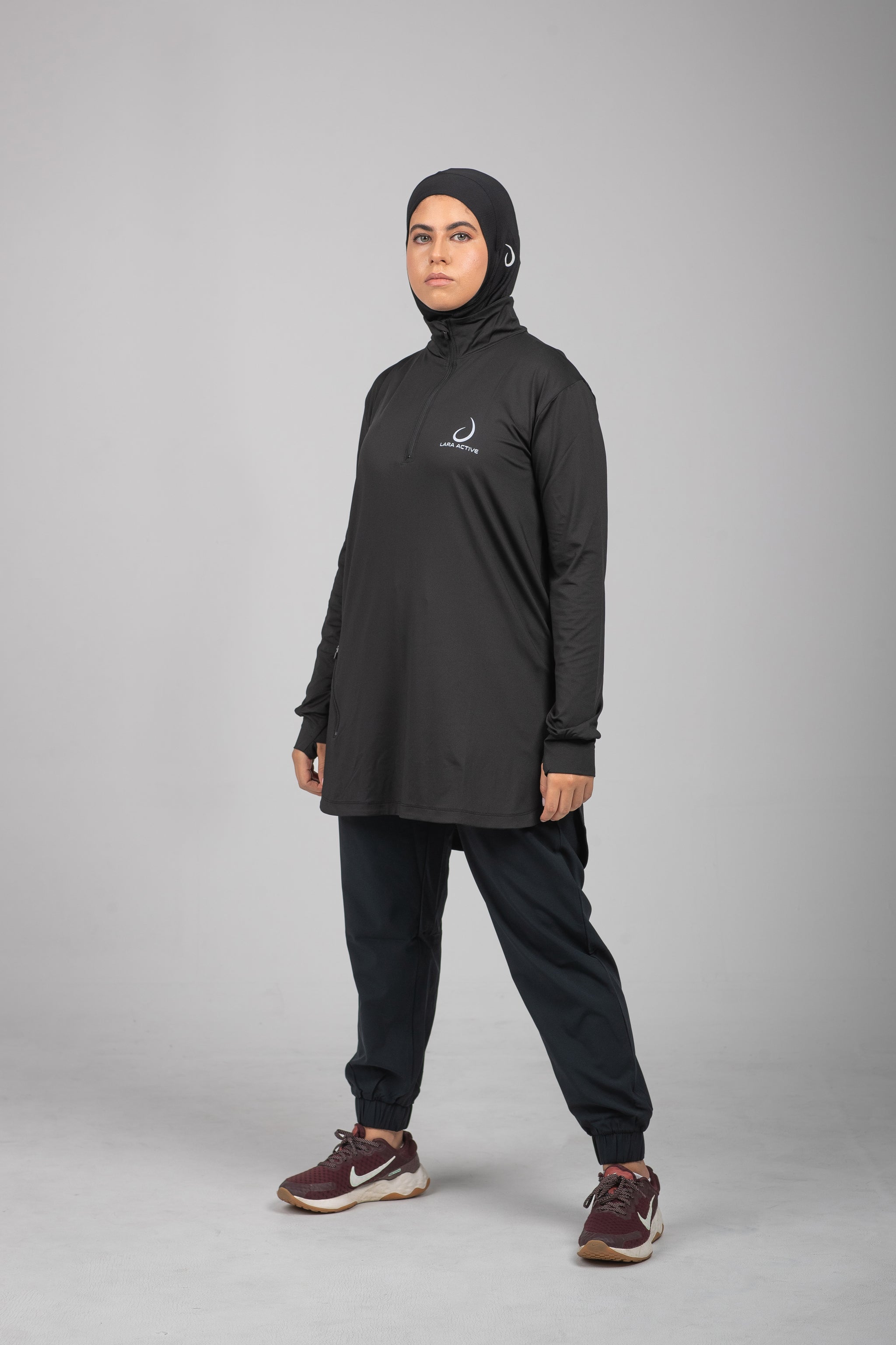 Long Sleeve Zip Sports Tee