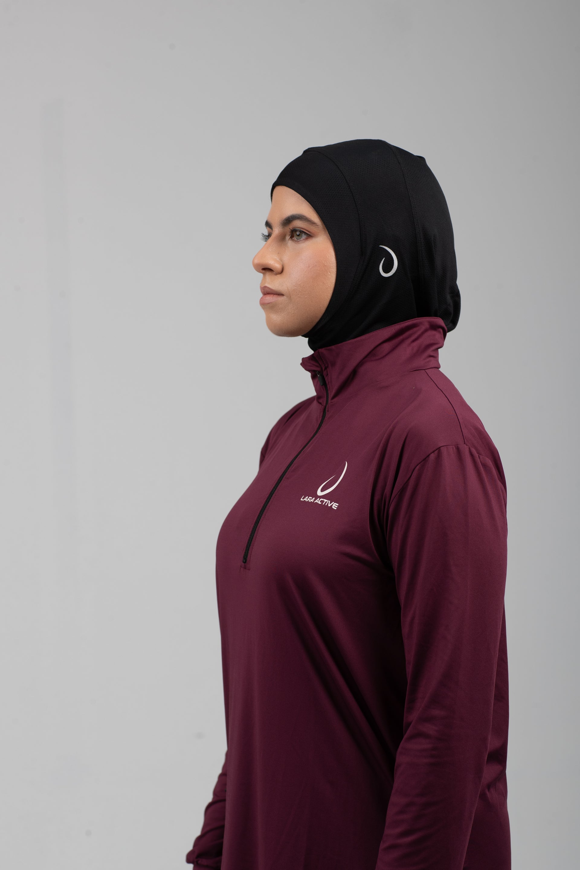 Black Mesh Sports Hijab