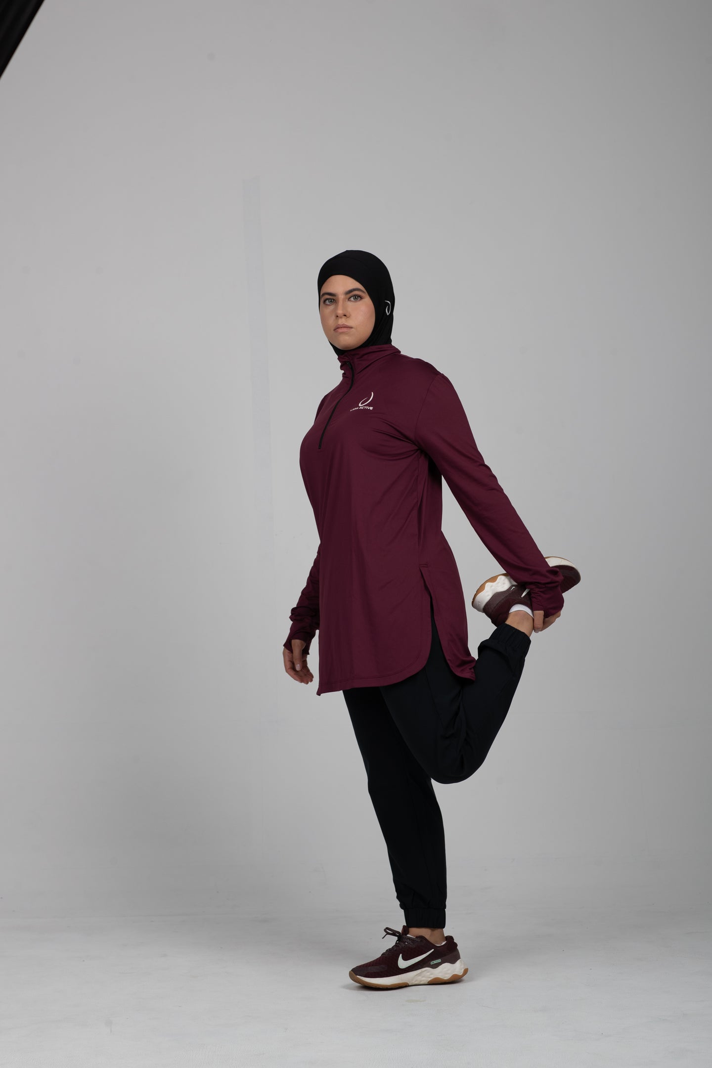 Long Sleeve Zip Sports Tee